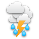 ICONA METEO Temporale con possibile grandine