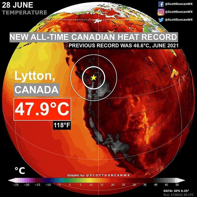 Canada sotto un Caldo Record