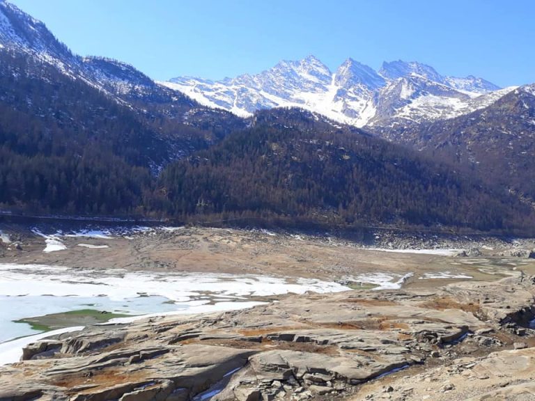 Prosciugato il Lago Artificiale di Ceresole Piemonte