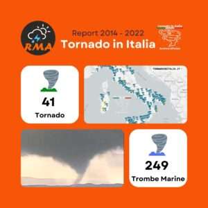 41 Tornado e oltre 200 Trombe Marine ecco quanto registrato nel 2022