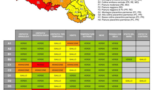 Emilia Romagna: Allerta Meteo ROSSA per Lunedì 30 Ottobre