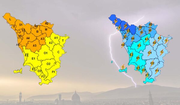 Allerta Meteo Toscana ARANCIONE per rischio Idrogeologico e Mareggiate