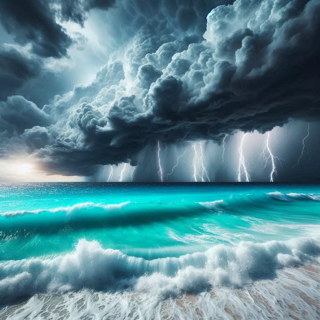 Temporale sul mare immagine ai