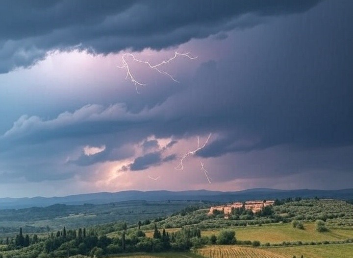 Toscana: Allerta Arancione per Rischio Idrogeologico e Temporali Domenica 13 Luglio