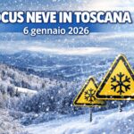 Meteo Toscana, 6 gennaio 2026: freddo da nord-est, neve possibile sulle zone interne e appenniniche