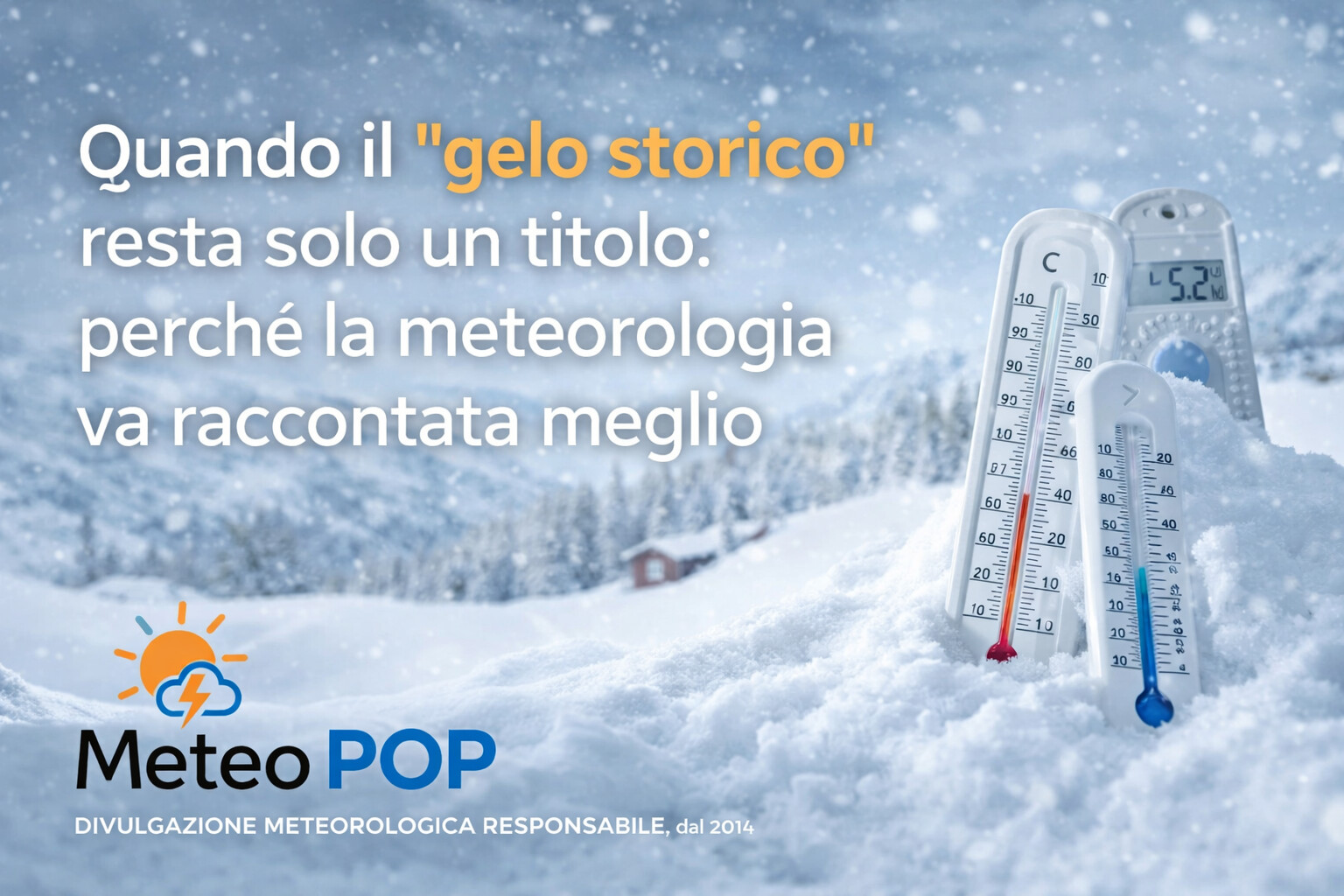 Quando il “gelo storico” resta solo un titolo: perché la meteorologia va raccontata meglio