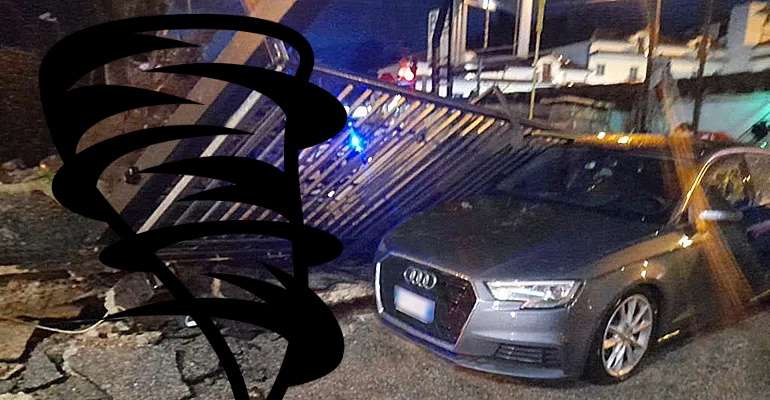 Tromba d’aria a Valmontone Roma 17 Gennaio 2023